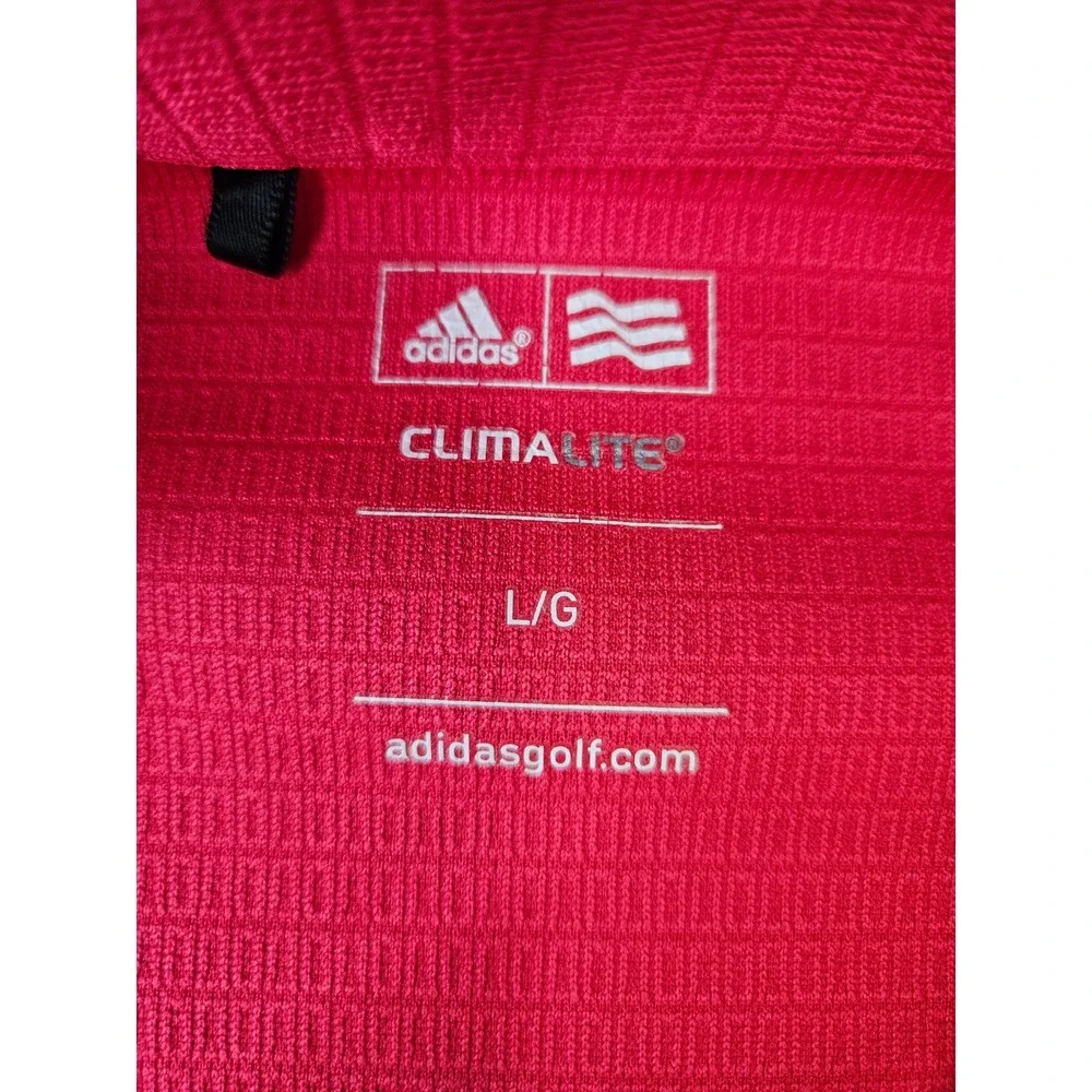 Adidas Golf Polo Mens Large Red Climalite Killarney Golf Fishing Club Ireland